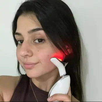 Revolutionary 3-in-1 Neck and Face Beauty Device: Portable Facial Massager for Skin Care, Face Sculpting, Vibration, Thermal, and Microcurrent Therapy