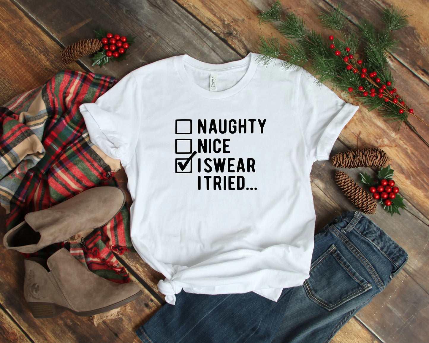 I Swear I Tried Shirt, Funny Christmas Shirts, Christmas Shirt